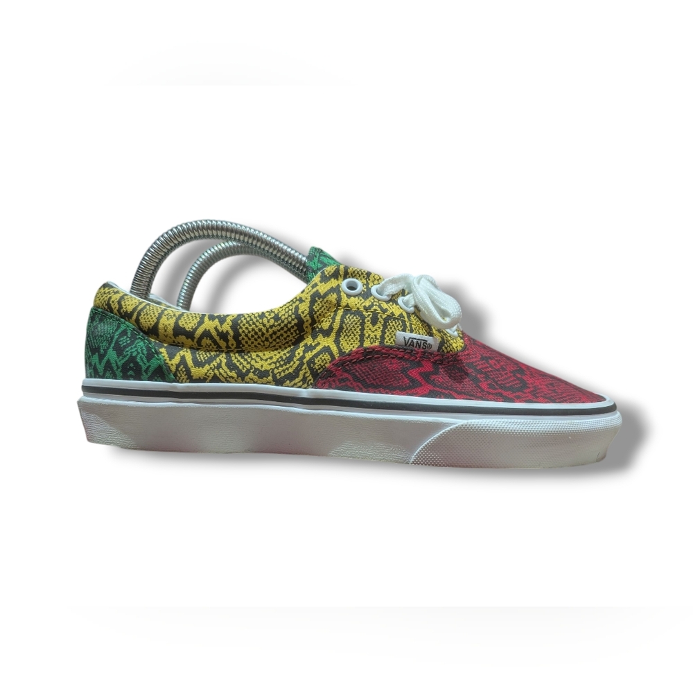 VANS Era Snake Python Rasta Colors Green Yellow Red Black Shoes M 7.5 / Wms 9.0